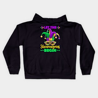 Let The Shenanigans Begin Mardi Gras Kids Men Women Kids Hoodie